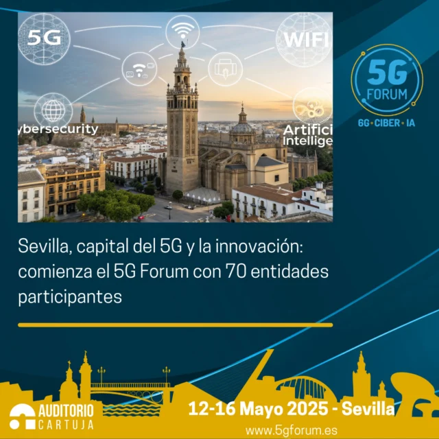 📶 𝐒𝐞𝐯𝐢𝐥𝐥𝐚, 𝐜𝐚𝐩𝐢𝐭𝐚𝐥 𝐝𝐞𝐥 𝟓𝐆 𝐲 𝐥𝐚 𝐢𝐧𝐧𝐨𝐯𝐚𝐜𝐢ó𝐧: 𝐜𝐨𝐦𝐢𝐞𝐧𝐳𝐚 𝐞𝐥 𝟓𝐆 𝐅𝐨𝐫𝐮𝐦 𝐜𝐨𝐧 𝟕𝟎 𝐞𝐧𝐭𝐢𝐝𝐚𝐝𝐞𝐬 𝐩𝐚𝐫𝐭𝐢𝐜𝐢𝐩𝐚𝐧𝐭𝐞𝐬

✅ Las cuatro principales operadoras de telefonía con presencia en España serán protagonistas entre las cerca de 60 entidades que participarán en la octava edición del 5G Forum.

✅ Un total de 87 ponentes, de los que el 40% son mujeres, hablarán de innovación, proyectos y despliegue 5G tanto en España como a nivel internacional.

➡️ ‘𝟓𝐆 𝐅𝐨𝐫𝐮𝐦’: 𝟏𝟐-𝟏𝟔 𝐝𝐞 𝐦𝐚𝐲𝐨 – @ayto_sevilla 

📍 3 jornadas presenciales en el @auditoriocartuja y 2 virtuales.

🌐 Lee la noticia completa en nuestra web 𝟓𝐆𝐟𝐨𝐫𝐮𝐦.𝐜𝐨𝐦: 𝐋𝐈𝐍𝐊 𝐈𝐍 𝐁𝐈𝐎
#5G #6G #IA #redes #telefonía #conectividad #cloud #tecnología #conexiones #innovación #ciberseguridad #5GForum25 #Sevilla