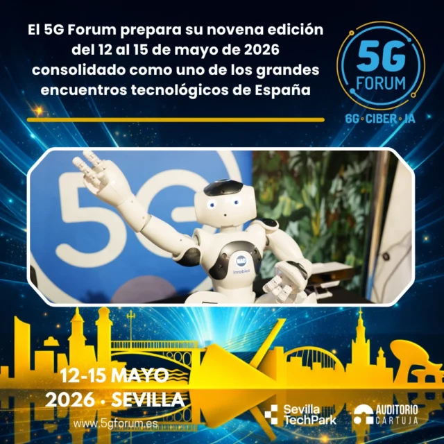 📶 𝗘𝗹 @5gforum 𝗽𝗿𝗲𝗽𝗮𝗿𝗮 𝘀𝘂 𝗻𝗼𝘃𝗲𝗻𝗮 𝗲𝗱𝗶𝗰𝗶ó𝗻 𝗱𝗲𝗹 𝟭𝟮 𝗮𝗹 𝟭𝟱 𝗱𝗲 𝗺𝗮𝘆𝗼 𝗱𝗲 𝟮𝟬𝟮𝟲 𝗰𝗼𝗻𝘀𝗼𝗹𝗶𝗱𝗮𝗱𝗼 𝗰𝗼𝗺𝗼 𝘂𝗻𝗼 𝗱𝗲 𝗹𝗼𝘀 𝗴𝗿𝗮𝗻𝗱𝗲𝘀 𝗲𝗻𝗰𝘂𝗲𝗻𝘁𝗿𝗼𝘀 𝘁𝗲𝗰𝗻𝗼𝗹ó𝗴𝗶𝗰𝗼𝘀 𝗱𝗲 𝗘𝘀𝗽𝗮ñ𝗮

📈 La novena edición del #5GForum llega tras los excelentes resultados alcanzados en 2025, cuando el evento firmó su edición más multitudinaria hasta la fecha con un total de 906 profesionales registrados, 332 empresas registradas y más de 700 asistentes presenciales.

🌏 Durante cuatro días, directivos, expertos y líderes del sector analizarán los avances más recientes en 5G, 5G Advanced, inteligencia artificial, ciberseguridad, NTN (non terrestrial networks) y el horizonte del 6G, así como su impacto en la transformación digital de la economía.

➡️️ '𝟓𝐆 𝐅𝐨𝐫𝐮𝐦': 𝟏𝟐-𝟏𝟓 𝐦𝐚𝐲𝐨 𝟐𝟎𝟐𝟔

📍 2 jornadas presenciales en el @auditoriocartuja de @sevillatechpark, y 2 virtuales.
 
🌐 Lee la noticia completa en nuestra web 𝐧𝐞𝐰𝐬𝐩𝐚𝐜𝐞𝐚𝐧𝐝𝐬𝐨𝐥𝐮𝐭𝐢𝐨𝐧𝐬.𝐜𝐨𝐦 👉 𝐋𝐈𝐍𝐊 𝐈𝐍 𝐁𝐈𝐎

#5GForum26 #5G #6G #IA #redes #telefonía #conectividad #cloud #tecnología #conexiones #innovación #ciberseguridad #redesnoterrestres #NTN #Sevilla