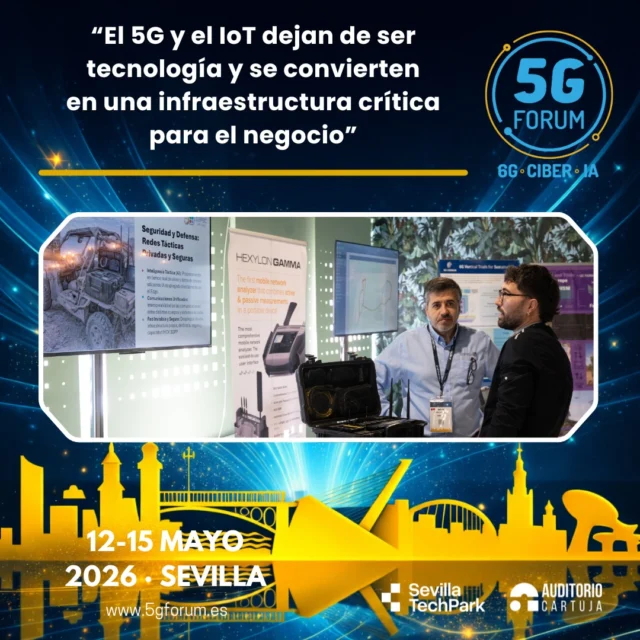 📶 “𝗘𝗹 𝟱𝗚 𝘆 𝗲𝗹 𝗜𝗼𝗧 𝗱𝗲𝗷𝗮𝗻 𝗱𝗲 𝘀𝗲𝗿 𝘁𝗲𝗰𝗻𝗼𝗹𝗼𝗴í𝗮 𝘆 𝘀𝗲 𝗰𝗼𝗻𝘃𝗶𝗲𝗿𝘁𝗲𝗻 𝗲𝗻 𝘂𝗻𝗮 𝗶𝗻𝗳𝗿𝗮𝗲𝘀𝘁𝗿𝘂𝗰𝘁𝘂𝗿𝗮 𝗰𝗿í𝘁𝗶𝗰𝗮 𝗽𝗮𝗿𝗮 𝗲𝗹 𝗻𝗲𝗴𝗼𝗰𝗶𝗼”

🎙️ Expertos internacionales y líderes tecnológicos analizan el futuro del 5G, la inteligencia artificial, la ciberseguridad y las infraestructuras digitales durante la tercera jornada de la IX edición del @5gforum marcada por los casos de uso reales y el avance hacia el 6G.

📡Durante la jornada destacó la participación de entidades líderes y referentes como la @ebu_hq @cnmces @orange_es @telefonica - @telefonicaempresas @vodafone_es Gsertel @junta_ex @uni.extremadura Diggia @dihbuindustry40 @italtel_hq Neutroon @vicomtech_ @apave_officiel @dekra OpenNebula Centro Criptologico Nacional IAVANTE - @andaluciajunta y @sp_global 

➡️️ '𝟓𝐆 𝐅𝐨𝐫𝐮𝐦': 𝟏𝟐-𝟏𝟓 𝐦𝐚𝐲𝐨 𝟐𝟎𝟐𝟔

📍 2 jornadas presenciales en el @auditoriocartuja de @sevillatechpark, y 2 virtuales.
 
🌐 Lee la noticia completa en nuestra web 𝐧𝐞𝐰𝐬𝐩𝐚𝐜𝐞𝐚𝐧𝐝𝐬𝐨𝐥𝐮𝐭𝐢𝐨𝐧𝐬.𝐜𝐨𝐦 👉 𝐋𝐈𝐍𝐊 𝐈𝐍 𝐁𝐈𝐎

#5GForum26 #5G #6G #IA #redes #telefonía #conectividad #cloud #tecnología #conexiones #innovación #ciberseguridad #redesnoterrestres #NTN #Sevilla