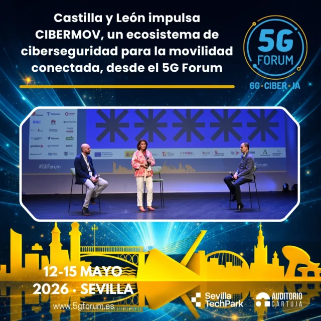 📶 Castilla y León impulsa CIBERMOV, un ecosistema de ciberseguridad para la movilidad conectada, desde el @5gforum 

🚗 El proyecto mostró un circuito urbano conectado capaz de validar tecnologías avanzadas de coche conectado, redes privadas 5G y comunicaciones seguras en entornos reales de movilidad inteligente.

🎙️ El proyecto fue presentado por Itzíar Martín Alonso, del Instituto para la Competitividad Empresarial de Castilla y León (ICECYL) - @juntadecastillayleon; Pablo Camblor, de @renaultgroup; y Francisco López Conde, de MasOrange - @orange_es, quienes analizaron el potencial de esta iniciativa para acelerar el desarrollo de nuevas tecnologías vinculadas a la automoción conectada, las infraestructuras inteligentes y la ciberseguridad aplicada al automóvil.

➡️️ '𝟓𝐆 𝐅𝐨𝐫𝐮𝐦': 𝟏𝟐-𝟏𝟓 𝐦𝐚𝐲𝐨 𝟐𝟎𝟐𝟔

📍 2 jornadas presenciales en el @auditoriocartuja de @sevillatechpark, y 2 virtuales.
 
🌐 Lee la noticia completa en nuestra web 𝐧𝐞𝐰𝐬𝐩𝐚𝐜𝐞𝐚𝐧𝐝𝐬𝐨𝐥𝐮𝐭𝐢𝐨𝐧𝐬.𝐜𝐨𝐦 👉 𝐋𝐈𝐍𝐊 𝐈𝐍 𝐁𝐈𝐎

#5GForum26 #5G #6G #IA #redes #telefonía #conectividad #cloud #tecnología #conexiones #innovación #ciberseguridad #redesnoterrestres #NTN #Sevilla
