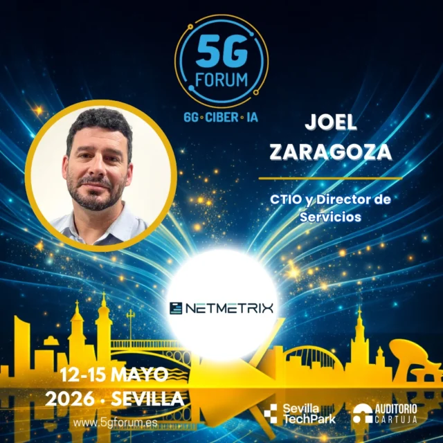 🎙️ 𝗦𝗽𝗲𝗮𝗸𝗲𝗿: 𝗝𝗼𝗲𝗹 𝗭𝗮𝗿𝗮𝗴𝗼𝘇𝗮, CTIO y Director de Servicios de @netmetrix_spain 

🗣️ 𝗧𝗼𝗽𝗶𝗰: Frente a los retos de la ciberseguridad: validar para proteger, medir para cumplir

➡️️ '𝟓𝐆 𝐅𝐨𝐫𝐮𝐦': 𝟏𝟐-𝟏𝟓 𝐦𝐚𝐲𝐨 𝟐𝟎𝟐𝟔

📍 2 jornadas presenciales en el @auditoriocartuja de @sevillatechpark, y 2 virtuales.

#5GForum26 #5G #6G #IA #redes #telefonía #conectividad #cloud #tecnología #conexiones #innovación #ciberseguridad #redesnoterrestres #NTN #Sevilla