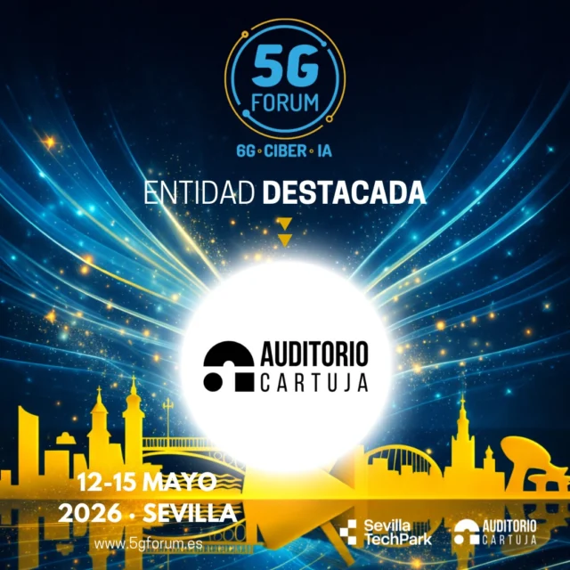 📶 @auditoriocartuja volverá a ser el escenario de la IX edición del @5gforum, consolidándose como el espacio de referencia donde se dan cita los líderes tecnológicos que impulsan la conectividad 5G.

✨ Un punto de encuentro imprescindible en el que el 5G se conecta con ámbitos clave como redes, inteligencia artificial, ciberseguridad, IoT y salud digital, generando un espacio único para compartir conocimiento, impulsar la innovación y explorar nuevas oportunidades… “𝘋𝘰𝘯𝘥𝘦 𝘭𝘰𝘴 𝘭í𝘥𝘦𝘳𝘦𝘴 𝘵𝘦𝘤𝘯𝘰𝘭ó𝘨𝘪𝘤𝘰𝘴 𝘴𝘦 𝘥𝘢𝘯 𝘤𝘪𝘵𝘢” 

➡️️ '𝟓𝐆 𝐅𝐨𝐫𝐮𝐦': 𝟏𝟐-𝟏𝟓 𝐦𝐚𝐲𝐨 𝟐𝟎𝟐𝟔

📍 2 jornadas presenciales en el @auditoriocartuja de @sevillatechpark, y 2 virtuales.

#5GForum26 #5G #6G #IA #redes #telefonía #conectividad #cloud #tecnología #conexiones #innovación #ciberseguridad #redesnoterrestres #NTN #Sevilla