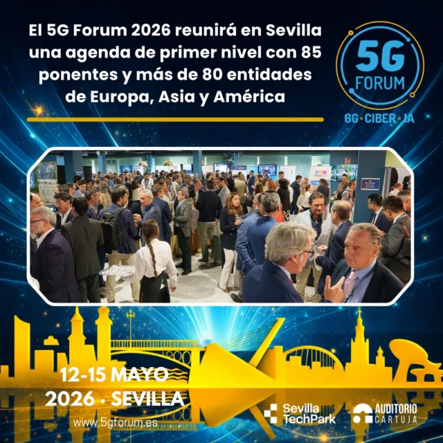 📶 𝗘𝗹 @5gforum 𝟮𝟬𝟮𝟲 𝗿𝗲𝘂𝗻𝗶𝗿á 𝗲𝗻 𝗦𝗲𝘃𝗶𝗹𝗹𝗮 𝘂𝗻𝗮 𝗮𝗴𝗲𝗻𝗱𝗮 𝗱𝗲 𝗽𝗿𝗶𝗺𝗲𝗿 𝗻𝗶𝘃𝗲𝗹 𝗰𝗼𝗻 𝟴𝟱 𝗽𝗼𝗻𝗲𝗻𝘁𝗲𝘀 𝘆 𝗺á𝘀 𝗱𝗲 𝟴𝟬 𝗲𝗻𝘁𝗶𝗱𝗮𝗱𝗲𝘀 𝗱𝗲 𝗘𝘂𝗿𝗼𝗽𝗮, 𝗔𝘀𝗶𝗮 𝘆 𝗔𝗺é𝗿𝗶𝗰𝗮

🎙️ La novena edición convertirá la capital andaluza en el gran escaparate internacional de la conectividad avanzada, reuniendo a líderes tecnológicos, operadoras, instituciones y empresas para abordar el impacto del 5G, la inteligencia artificial, el 6G y la ciberseguridad en la transformación digital de la economía y la sociedad.

🌏 Durante cuatro jornadas, el evento analizará los grandes retos y oportunidades del ecosistema digital, desde las redes privadas y la conectividad satelital hasta las smart cities, la industria inteligente o los servicios críticos, combinando ponencias de alto nivel, demostraciones tecnológicas y espacios exclusivos de networking.

➡️️ '𝟓𝐆 𝐅𝐨𝐫𝐮𝐦': 𝟏𝟐-𝟏𝟓 𝐦𝐚𝐲𝐨 𝟐𝟎𝟐𝟔

📍 2 jornadas presenciales en el @auditoriocartuja de @sevillatechpark, y 2 virtuales.

🌐 @orange_es @telefonica @vodafonebusiness @digimobil_es @huaweispain @nokia @netmetrix_spain @minsait by @indracompany @hispasat_satelites @hpe @italtel_hq @teltronic.official @apave_officiel @dekra @infouma @unisevilla @somosupm @iteamupv @manageengine @ayscom_esp @apistraining @ximenezgroup @gradiantct @vicomtech_ @sp_global @mavenirsystems @ebu_hq @asocdigitales @asteoredneutra @viavifiber @wavecontrol_rf @rohdeandschwarz @offshoretech @juntadecastillayleon @junta_ex @dihbuindustry40 @itcl_centro_tecnologico @secmotic_official 
 
🌐 Lee la noticia completa en nuestra web 𝐧𝐞𝐰𝐬𝐩𝐚𝐜𝐞𝐚𝐧𝐝𝐬𝐨𝐥𝐮𝐭𝐢𝐨𝐧𝐬.𝐜𝐨𝐦 👉 𝐋𝐈𝐍𝐊 𝐈𝐍 𝐁𝐈𝐎

#5GForum26 #5G #6G #IA #redes #telefonía #conectividad #cloud #tecnología #conexiones #innovación #ciberseguridad #redesnoterrestres #NTN #Sevilla