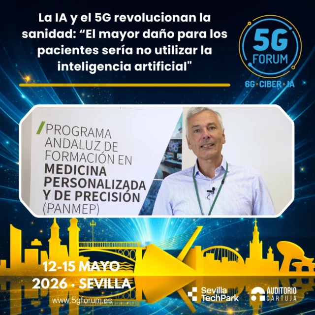 📶 𝗟𝗮 𝗜𝗔 𝘆 𝗲𝗹 𝟱𝗚 𝗿𝗲𝘃𝗼𝗹𝘂𝗰𝗶𝗼𝗻𝗮𝗻 𝗹𝗮 𝘀𝗮𝗻𝗶𝗱𝗮𝗱: “𝗘𝗹 𝗺𝗮𝘆𝗼𝗿 𝗱𝗮ñ𝗼 𝗽𝗮𝗿𝗮 𝗹𝗼𝘀 𝗽𝗮𝗰𝗶𝗲𝗻𝘁𝗲𝘀 𝘀𝗲𝗿í𝗮 𝗻𝗼 𝘂𝘁𝗶𝗹𝗶𝘇𝗮𝗿 𝗹𝗮 𝗶𝗻𝘁𝗲𝗹𝗶𝗴𝗲𝗻𝗰𝗶𝗮 𝗮𝗿𝘁𝗶𝗳𝗶𝗰𝗶𝗮𝗹"

🎙️ Armando Romanos, Jefe de Área de Innovación de IAVANTE, perteneciente a la Fundación Progreso y Salud de la @andaluciajunta, advierte en el @5gforum de que “el gran reto del sistema sanitario no es tecnológico ni económico, sino de liderazgo” y destaca que “el salto cualitativo que aporta el 5G es enorme, pues algunos desarrollos de cirugía robótica serían directamente inviables sin redes estables de muy baja latencia como las actuales”

➡️️ '𝟓𝐆 𝐅𝐨𝐫𝐮𝐦': 𝟏𝟐-𝟏𝟓 𝐦𝐚𝐲𝐨 𝟐𝟎𝟐𝟔

📍 2 jornadas presenciales en el @auditoriocartuja de @sevillatechpark, y 2 virtuales.
 
🌐 Lee la noticia completa en nuestra web 𝐧𝐞𝐰𝐬𝐩𝐚𝐜𝐞𝐚𝐧𝐝𝐬𝐨𝐥𝐮𝐭𝐢𝐨𝐧𝐬.𝐜𝐨𝐦 👉 𝐋𝐈𝐍𝐊 𝐈𝐍 𝐁𝐈𝐎

#5GForum26 #5G #6G #IA #redes #telefonía #conectividad #cloud #tecnología #conexiones #innovación #ciberseguridad #redesnoterrestres #NTN #Sevilla