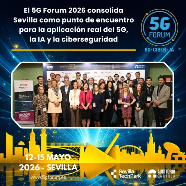 📶 𝗘𝗹 @5gforum 𝟮𝟬𝟮𝟲 𝗰𝗼𝗻𝘀𝗼𝗹𝗶𝗱𝗮 𝗦𝗲𝘃𝗶𝗹𝗹𝗮 𝗰𝗼𝗺𝗼 𝗽𝘂𝗻𝘁𝗼 𝗱𝗲 𝗲𝗻𝗰𝘂𝗲𝗻𝘁𝗿𝗼 𝗽𝗮𝗿𝗮 𝗹𝗮 𝗮𝗽𝗹𝗶𝗰𝗮𝗰𝗶ó𝗻 𝗿𝗲𝗮𝗹 𝗱𝗲𝗹 𝟱𝗚, 𝗹𝗮 𝗜𝗔 𝘆 𝗹𝗮 𝗰𝗶𝗯𝗲𝗿𝘀𝗲𝗴𝘂𝗿𝗶𝗱𝗮𝗱🎙️ La novena edición reunió a empresas, administraciones públicas y profesionales tecnológicos para analizar cómo el 5G, el 6G, la inteligencia artificial y las redes seguras están transformando sectores como la salud, la movilidad, la industria, las emergencias o las ciudades inteligentes.➡️️ '𝟓𝐆 𝐅𝐨𝐫𝐮𝐦': 𝟏𝟐-𝟏𝟓 𝐦𝐚𝐲𝐨 𝟐𝟎𝟐𝟔📍 2 jornadas presenciales en el @auditoriocartuja de @sevillatechpark, y 2 virtuales.
🌐 Lee la noticia completa en nuestra web 𝐧𝐞𝐰𝐬𝐩𝐚𝐜𝐞𝐚𝐧𝐝𝐬𝐨𝐥𝐮𝐭𝐢𝐨𝐧𝐬.𝐜𝐨𝐦 👉 𝐋𝐈𝐍𝐊 𝐈𝐍 𝐁𝐈𝐎#5GForum26 #5G #6G #IA #redes #telefonía #conectividad #cloud #tecnología #conexiones #innovación #ciberseguridad #redesnoterrestres #NTN #Sevilla